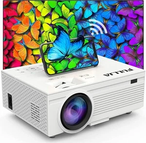 FULLJA Mini Projecteur portable 1080P Accueil Projecteur vidéo de théâtre