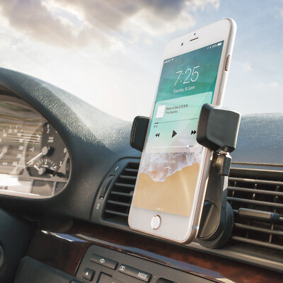 Supporto Da Auto Universale Per Smartphone Con Fissaggio Sulla Griglia Di Ventilazione, Girevole A 360° Akashi - Nero - Italiano - Foto 6