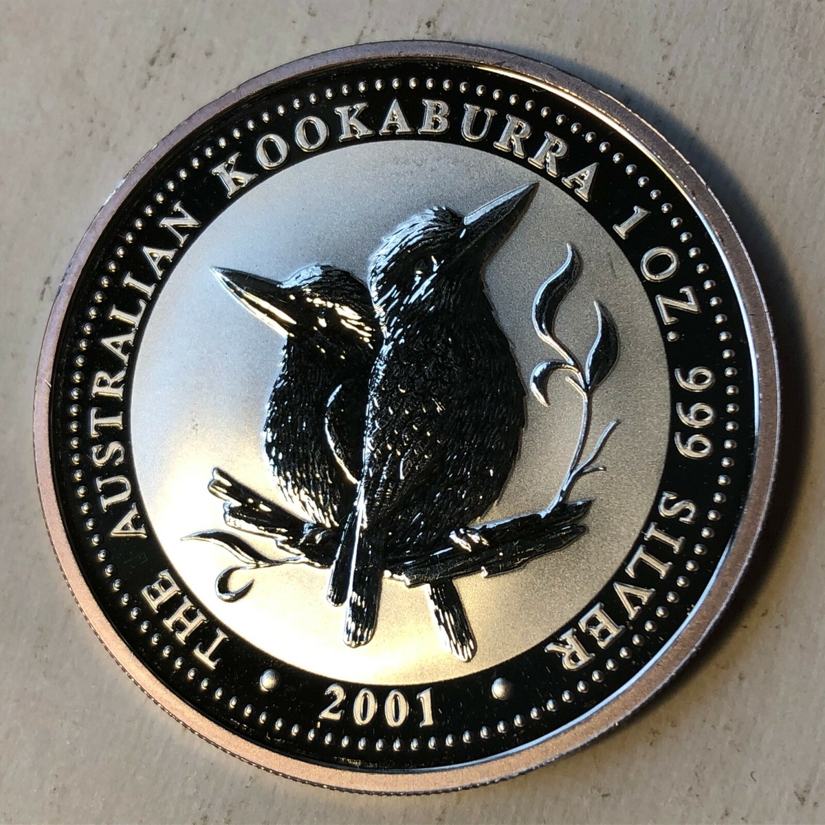 2001 Australian Kookaburra $1 Dollar 1 Ounce .999 Silver Coin | eBay