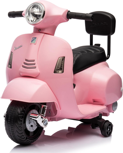 Moto Elettrica Scooter per Bambini Mini Vespa GTS Piaggio 6V Con Schienale Sedil - Foto 2 di 12