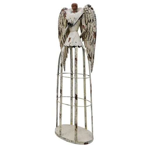 Metal Antiqued Praying Garden Angel Statue Indoor Outdoor Yard Patio Decor - Picture 9 of 34