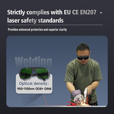 SFX Laserschutzbrille OD 8+ Laserschutzbrille 900 1100 nm für Schweißer