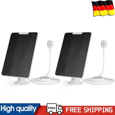 10W Solar Panel with Charging Cable Useful for Wireless Outdoor Security Camera