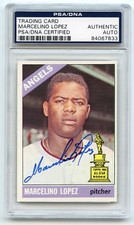 MARCELINO LOPEZ Signed 1966 Topps #155  Angels  PSA/DNA Encapsulated