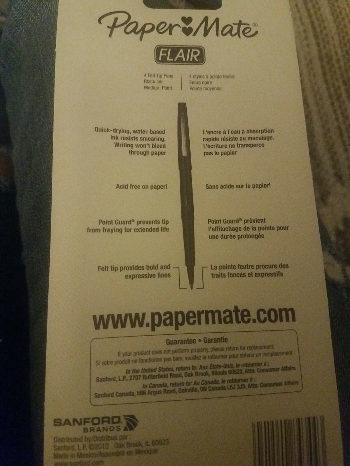 PaperMate M 4 Felt Tip Pens Black Ink 