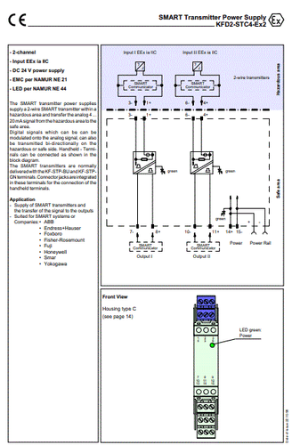 Pepperl+Fuchs KFD2-STC4-EX2 2xCH Analog IP SMART Transmitter PSU Intrinsic Safe - Picture 10 of 10