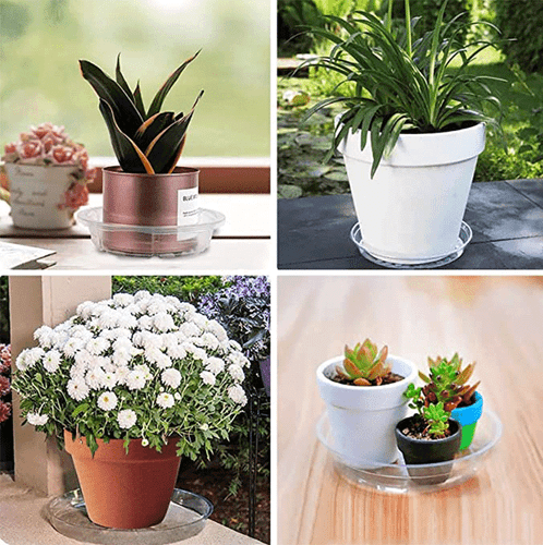 20Pack 10in 12in Plant Saucer Clear Plastic Drip Trays Plate Dish Plant Pot Tool - Picture 10 of 17