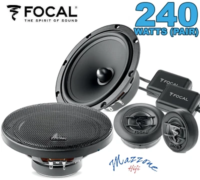 Focal Set ASE-165 Woofer Haut-Parleur Multisegment 2 Voies 16,5CM Voiture