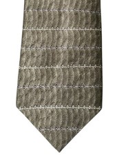 Chez Roffe Mens Brown Silk Necktie Neck Tie Made in the USA 56.75" x 3.75"