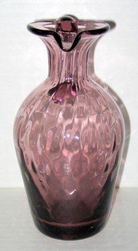 Vintage Fenton Art Glass Amethyst Purple Small Pitcher, Creamer, Cruet - Picture 2 of 6