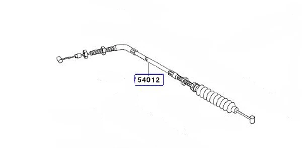 KAWASAKI MULE 2500 / 2510 / 2520 NUEVO CABLE ACELERADOR REEMPLAZA OEM 54012-1456  Foto 2 de 4
