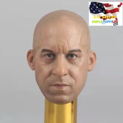 1/6 VIn Diesel Male Head Sculpt for 12'' figure hot toys phicen worldbox  USA 