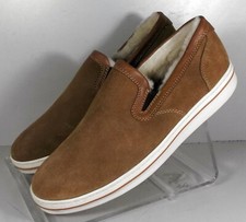594162 MS50 TRENTON MEN'S SHOES 10.5 M BROWN LEATHER SLIP ON JOHNSTON & MURPHY