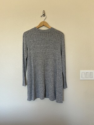 Mossimo Supply Co Gray Long-Sleeve Short Sweater Dress XL