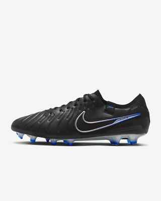 NIKE TIEMPO LEGEND 10 ELITE FG SOCCER CLEATS/ Black/Hyper Royal/Chrome