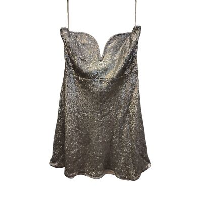 sequin skater dress silver Dreamer Dress, Silver Sequin  Walter Baker