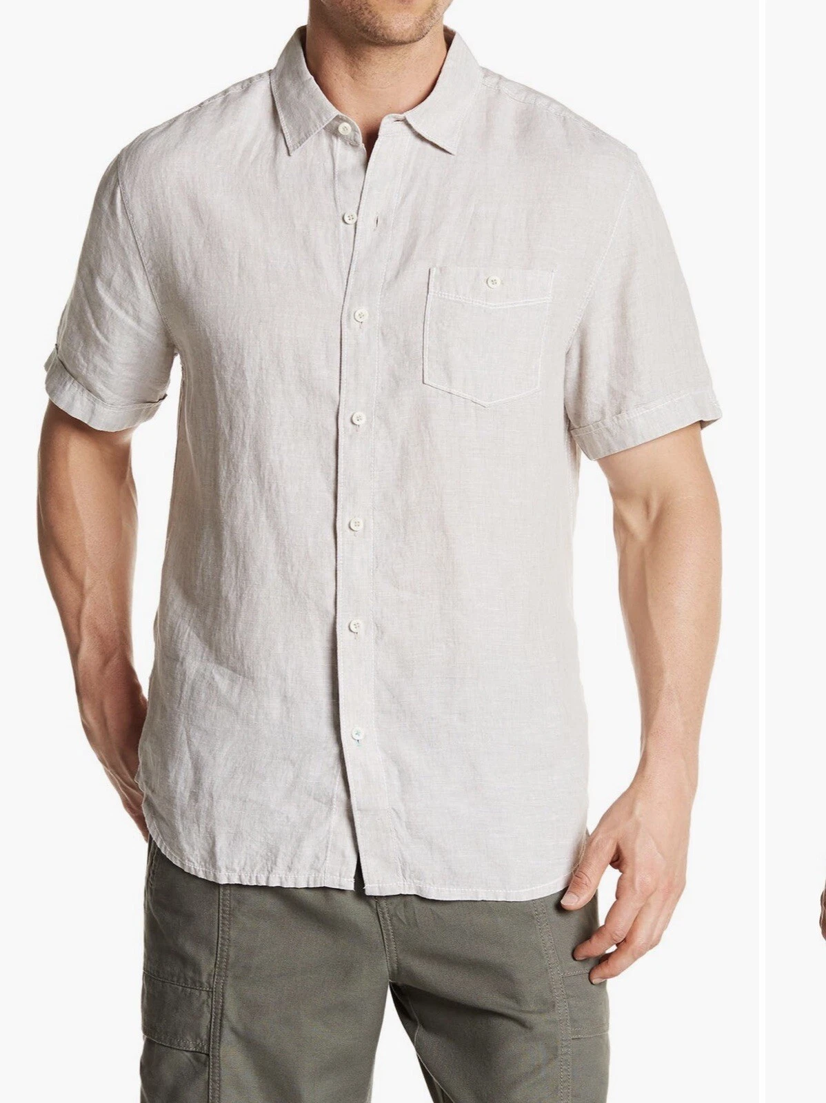 Shirt Tommy Bahama Special Reserve 100% Linen Embroidered Back Palm Cruise