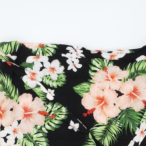 George Womens Black Floral Polyester Blend A-Line Skirt Size W28 in - Picture 5 of 12