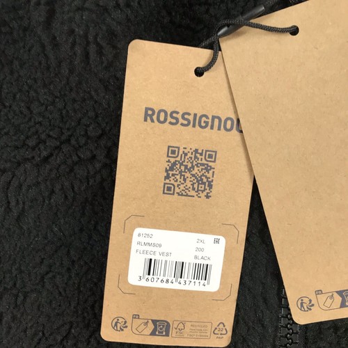 Rossignol Sherpa Fleece Vest Mens 2XL Black New Full Zip - Picture 3 of 7