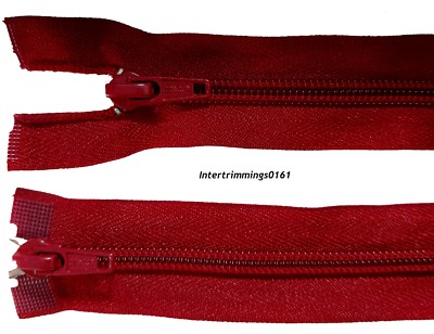 NKS Reißverschluss Rot, 36 ''/ 91.5CM, Nylon Zähne, Zwei Weg Offenes Ende, NO.5