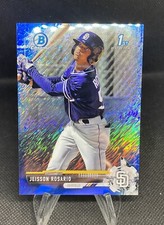 2017 Jeisson Rosario 1st Bowman Chrome Blue Shimmer Refractor SD/Yankees #'d/150