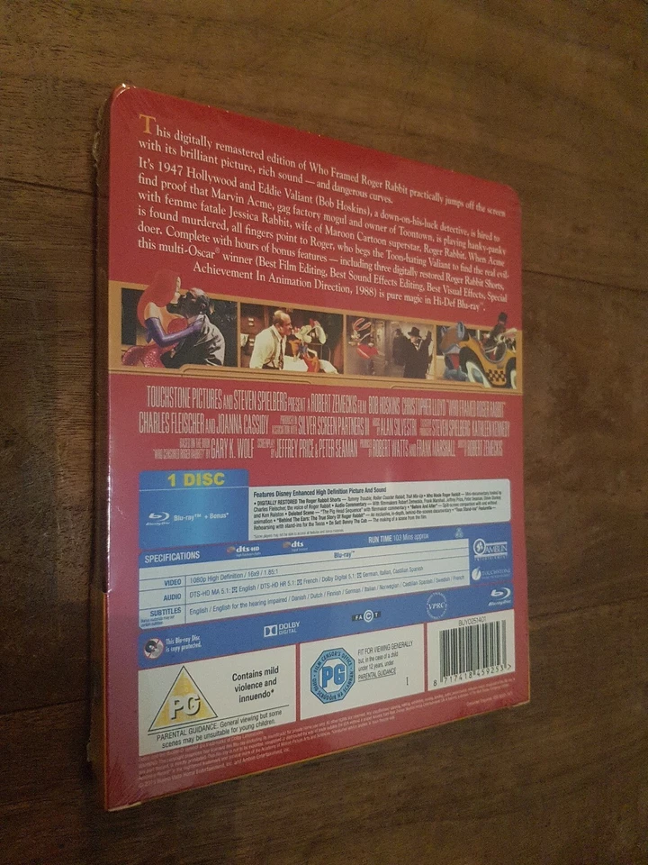 Who Framed Roger Rabbit Limited Edition UK Blu-ray Steelbook NEW SEALED  - Image 2 of 4