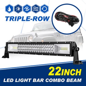 22-034-1296W-Tri-Row-CREE-LED-Work-Light-Bar-Combo-Offroad-Truck-Driving-20-034-24-034