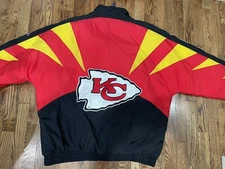 Shark Tooth 90s Kansas City Chiefs NFL Pro Line Apex One Coat SZ LG Vintage