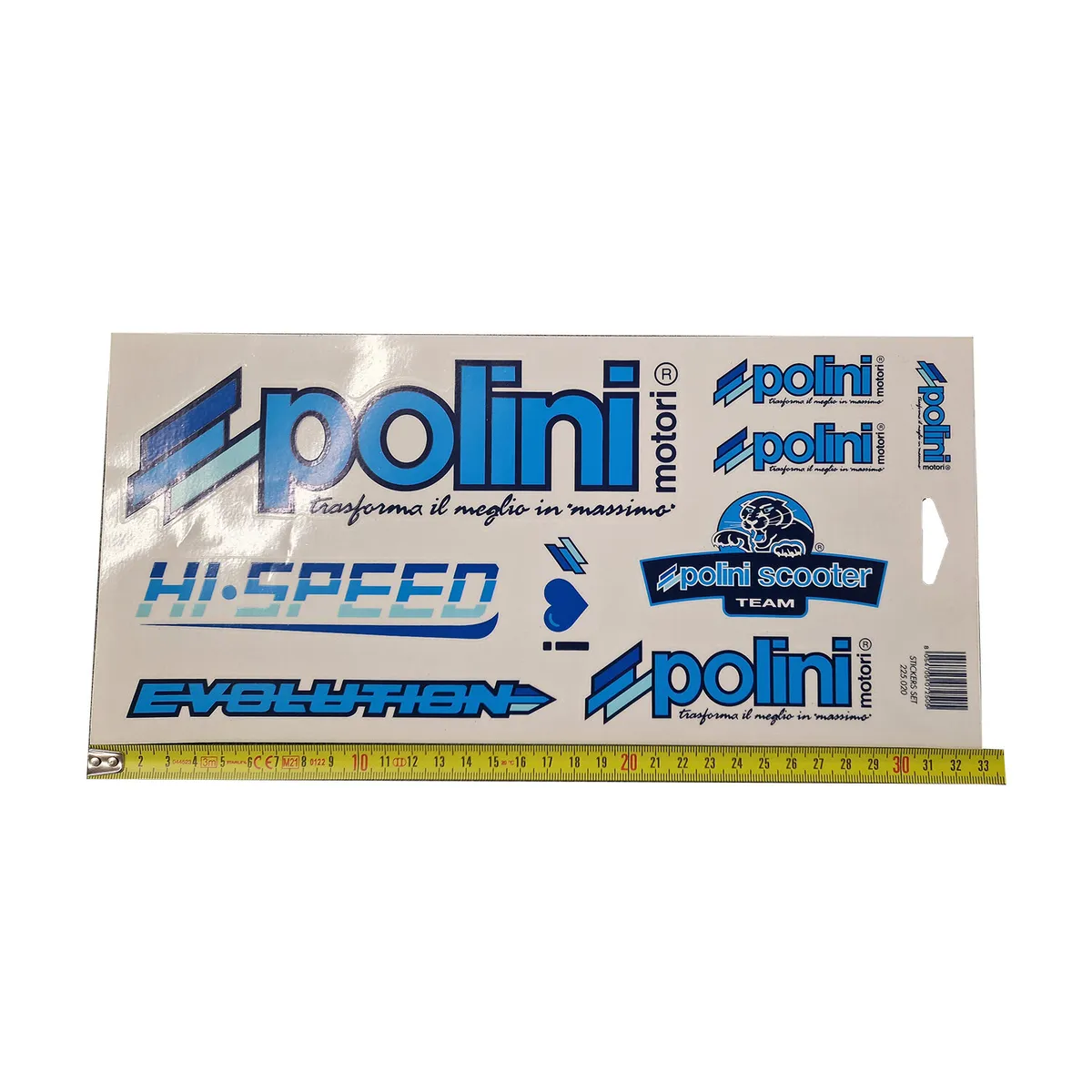 Planche d'autocollants/ stickers Polini Team 30x17cm prix : 4,99 € POLINI  225.020 P.13671 directement disponible chez MOTORKIT