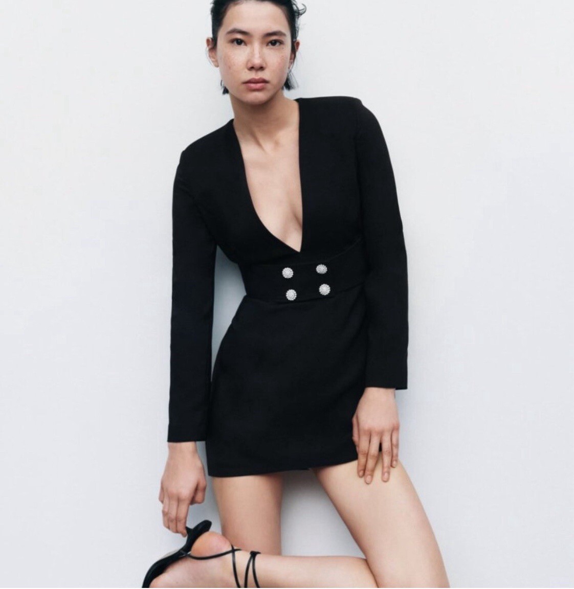 BNWT ZARA WOMAN PEARL APPLIQU BELTED BLAZER DRESS BLACK - REF. 2404/312 SMALL | eBay BNWT ZARA WOMAN PEARL APPLIQU BELTED BLAZER DRESS BLACK - REF. 2404/312 SMALL | eBay