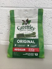 GREENIES Original Dental Dog Treats 12 Count Natural Chews for Fresh Breath