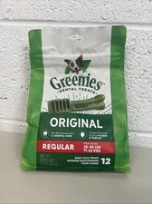 GREENIES Original Dental Dog Treats 12 Count Natural Chews for Fresh Breath