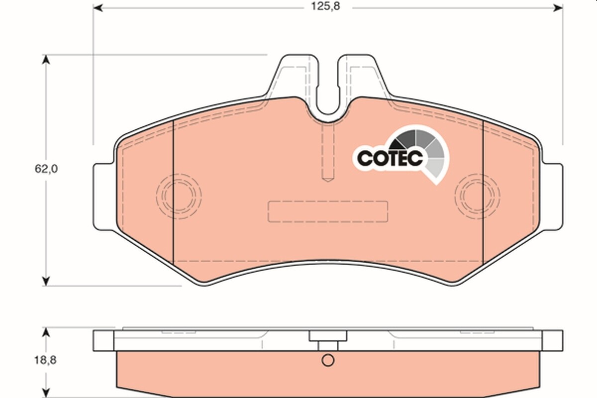 GDB1399 TRW Brake Pad Set, disc brake for MERCEDES-BENZ,PUCH,VW