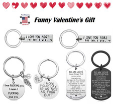 Funny Valentine's Gift "To My Love" Couple Keychain for Girlfriend Boyfriend USA
