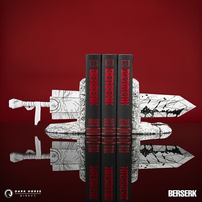 Berserk Guts Dragon Slayer Sword Resin Bookends Manga Paint Limited /1000 Made