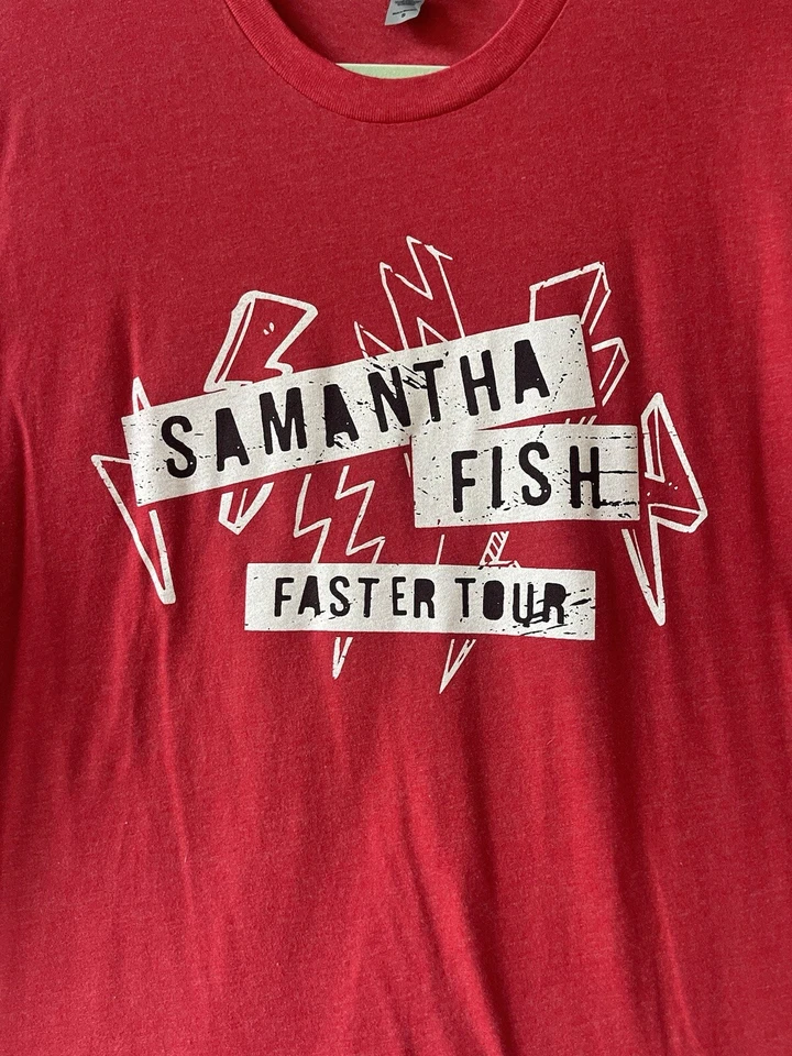 CAMISETA Samantha Fish Mujer Pequeña Roja Guitarrista Americana Músico Siguiente Nivel Foto 4 de 4