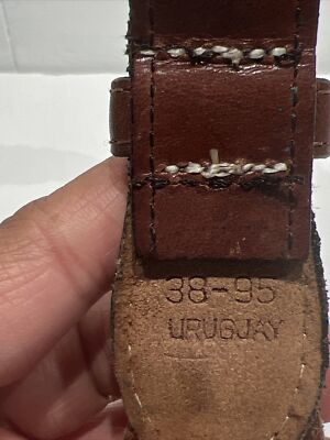 ribco usa 38 braided leather belt vintage woven brown made  display picture 3