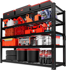 Storage Shelves, Garage Shelving Heavy Duty 2800 LBS Capacity, 48"L X 18"W X 72"