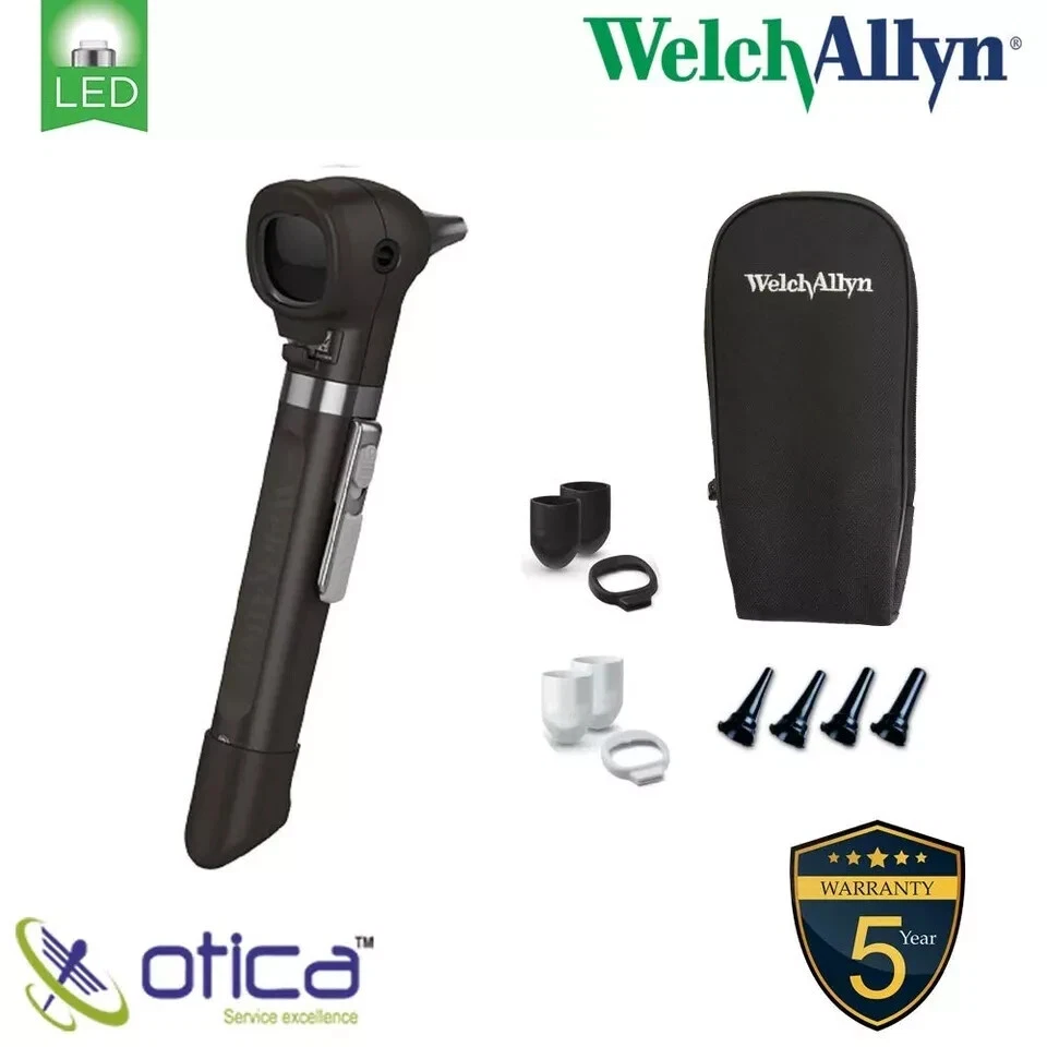 Otoscopio LED Welch Allyn Pocket Plus 22880 (negro) con estuche blando + envío gratuito Foto 2 de 4