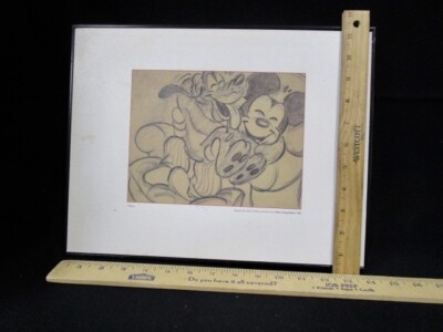 Disney Original Story Sketch Of Mickey & Pluto from 