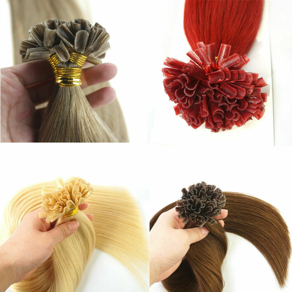 Image 31 - Pre-Bonded U Tip Hair Extensions Keratin Nail Shape Tip Remy Human Hair Thick 1g