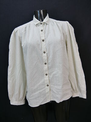 Size 46 costume blouse cream blouse Isar costumes cotton with pattern tb8553