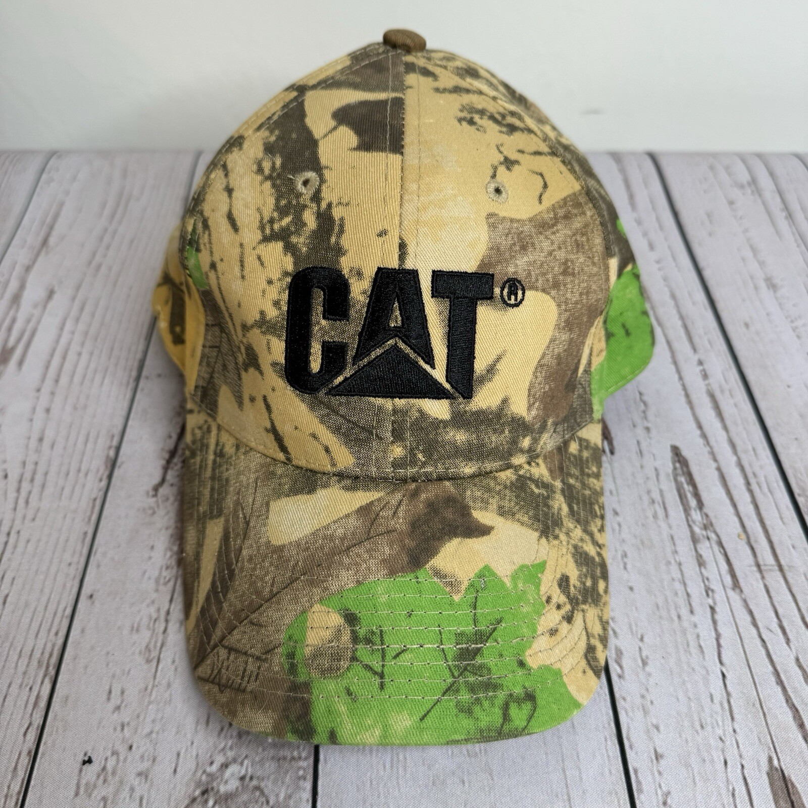 Caterpillar Hat Cap Strapback Tree Leaf Camouflag… - image 1