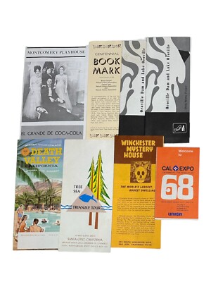 LOT 8 VINTAGE California Tourist Brochures Maps 60's Tourism Death Valley CA VTG