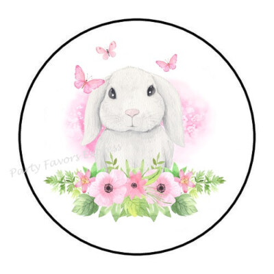 10cm Auto-Aufkleber Sticker Decal Laptop Farbe Adorable Easter Bunny Rund R3914