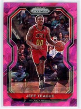 Jeff Teague 2020-21 Panini Prizm Pink Cracked Ice SP #42 Hawks
