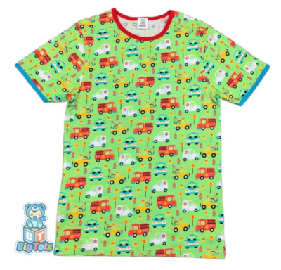 Adult snap shoulder Top Work Zone baby print