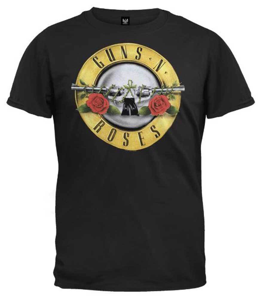 Guns N Roses Men's Classic Bullet Rock N Roll Short Sleeve T-Shirt ...