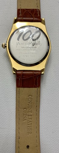 Reloj Disney Mickey Mouse "100 años de magia" 1761/2000 correa de cuero de cuarzo - Imagen 7 de 7