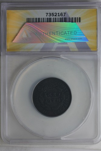 1810 .005 ANACS F15 C-1  1/2C 1700s COLONIAL COINS - Picture 2 of 2